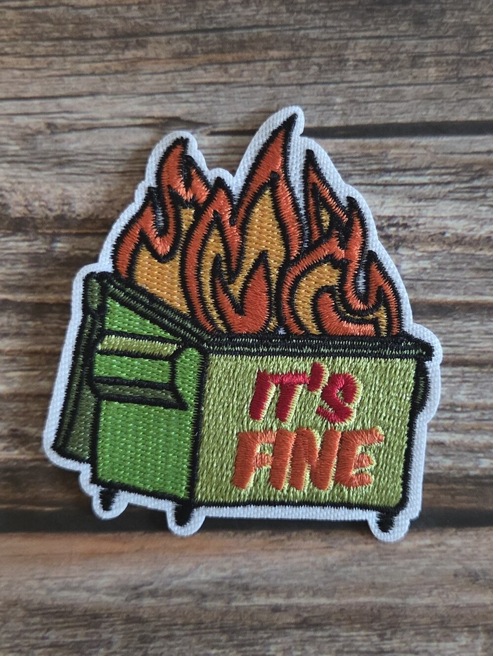 Dumpster Fire Everything Is Fine Internet 2020 Meme Y2k Iron On  Patch